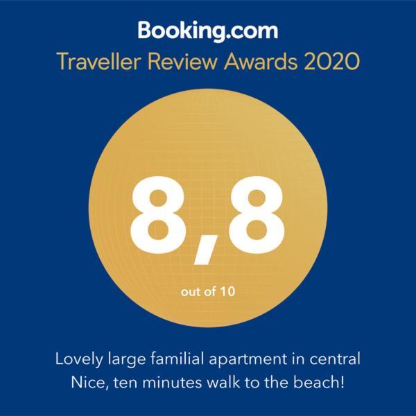 Lovely Large Familial Apartment In Central Nice, Ten Minutes Walk To The Beach! 外观 照片